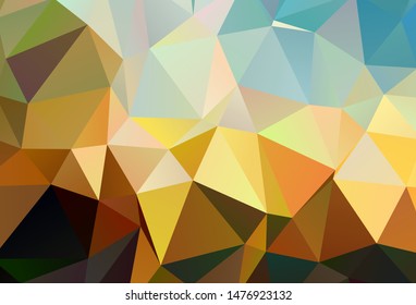 Light Blue, Yellow vector shining triangular layout. Elegant bright polygonal illustration with gradient. Template for cell phone's backgrounds.