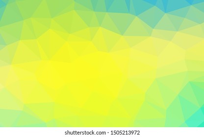 Light Blue, Yellow vector shining triangular background. Glitter abstract illustration with an elegant design. Elegant pattern for a brand book.