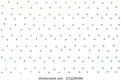 Light Blue, Yellow vector  shining triangular background. Polygonal abstract illustration with gradient. New template for your brand book.