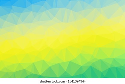 Light Blue, Yellow vector shining triangular background. An elegant bright illustration with gradient. Brand new style for your business design.