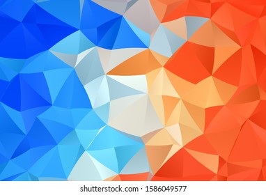 Light Blue, Yellow vector shining triangular backdrop. Glitter abstract illustration with an elegant triangles. Brand new style for your business design.