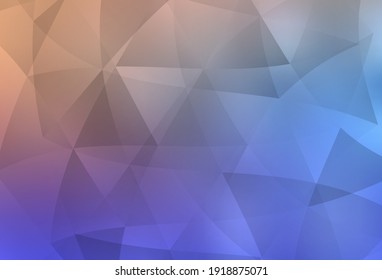 Azul claro, amarillo vectorial brillante fondo triangular. Ilustración abstracta poligonal con gradiente. Plantilla completamente nueva para su banner.