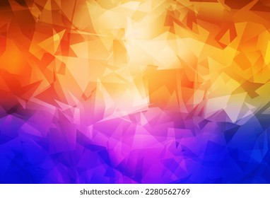 Light Blue, Yellow vector shining triangular layout. Glitter abstract illustration with an elegant triangles. Completely new template for your banner.