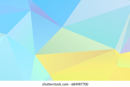 Light Blue, Yellow vector shining triangular background. A sample with polygonal shapes. Triangular pattern for your business design.
