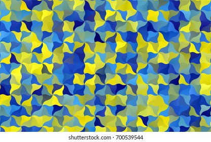 Light Blue, Yellow vector shining cranked background. Geometric illustration in Origami style with gradient.  The polygonal design can be used for your web site.