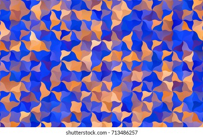 Light Blue, Yellow vector shining cranked pattern. Creative illustration in halftone arched style with gradient. The textured pattern can be used for background.