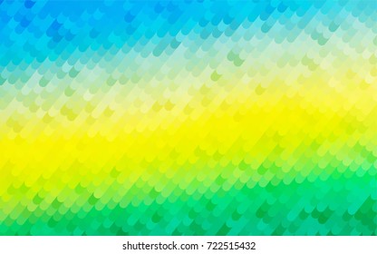 Light Blue, Yellow vector shining cranked pattern. Geometric illustration in Origami style with gradient.  The polygonal design can be used for your web site.