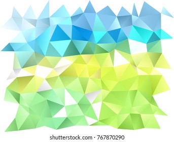 Light Blue, Yellow vector shining triangular pattern. Shining colored illustration in a brand-new style. Brand-new design for your business.