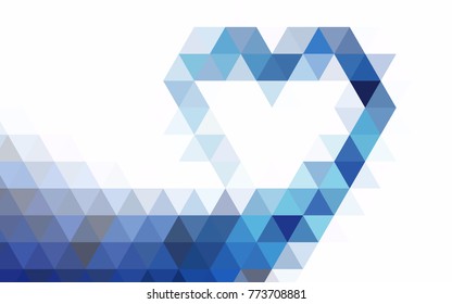 Light Blue, Yellow vector shining triangular background. Glitter abstract illustration with an elegant design. Triangular pattern for your business design.