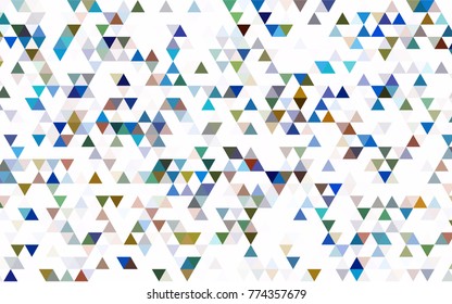Light Blue, Yellow vector shining triangular template. Glitter abstract illustration with an elegant design. Brand-new style for your business design.