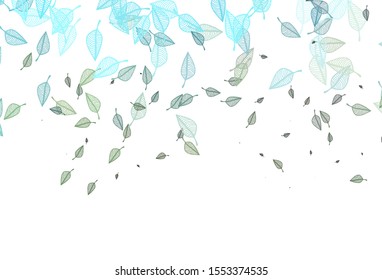 Light Blue, Yellow vector sketch texture. Modern geometrical abstract illustration with leaves. New template for your business design.