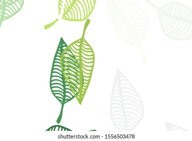 Light Blue, Yellow vector sketch layout. Sketchy doodles with colorful gradient leaves. Hand painted design for web, leaflet, textile.