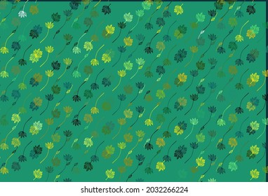 Azul claro, fondo de dibujo vectorial amarillo. Nueva ilustración colorida en estilo moderno con hojas. El mejor diseño borroso para su negocio.