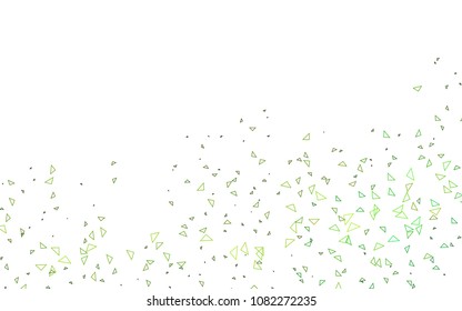 Light Blue, Yellow vector of small triangles on white background. Illustration of abstract texture of triangles. Pattern design for banner, poster, cover.