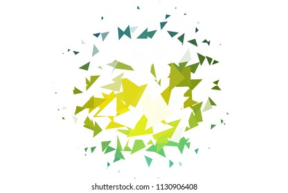 Light Blue, Yellow vector of small triangles on white background. Illustration of abstract texture of triangles. Pattern design for banner, poster, cover.
