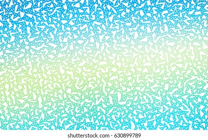 Light Blue, Yellow vector of small triangles on white background. Illustration of abstract texture of triangles. Pattern design for banner, poster, cover.