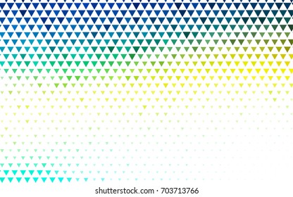 Light Blue, Yellow vector of small triangles on white background. Illustration of abstract texture of triangles. Pattern design for banner, poster, cover.
