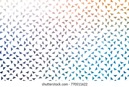 Light Blue, Yellow vector of small triangles on white background. Illustration of abstract texture of triangles. Pattern design for banner, poster, cover.