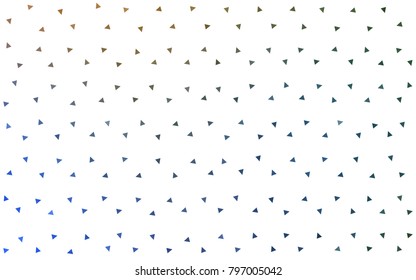 Light Blue, Yellow vector of small triangles on white background. Illustration of abstract texture of triangles. Pattern design for banner, poster, cover.