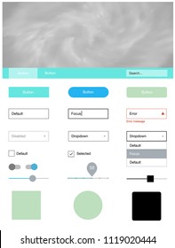 Light Blue, Yellow vector style guide with sky stars. Modern Style guide with colorful gradient sky in its header. This template you can use for landing pages.