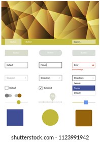 Light Blue, Yellow vector style guide with triangles. Colorful Style guide with triangles on abstract background. Simple colorful design for websites.