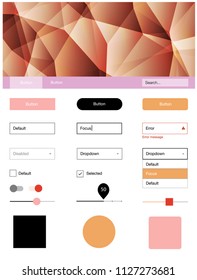 Light Blue, Yellow vector style guide with triangles. Colorful Style guide with triangles on abstract background. This template you can use for landing pages.