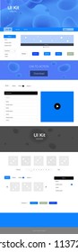 Light Blue, Yellow vector style guide with bent lines. Elegant bright illustration with gradient  in memphis style. Beautiful layout for websites, landing pages.