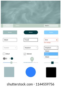 Light Blue, Yellow vector style guide with sky stars. Decorative ui kit design in abstract style with colorful sky. This sample is for your landing page.