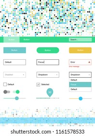 Light Blue, Yellow vector style guide with circles. Modern Style guide with colorful gradient circles in its header. This template you can use for landing pages.