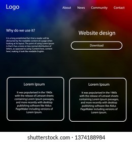 Light Blue, Yellow vector style guide with sky stars. Modern Style guide with colorful gradient sky in its header. This sample is for your landing page.