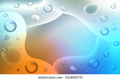 Light Blue, Yellow vector template with bubble shapes. An elegant bright illustration with gradient. The best blurred design for your business.