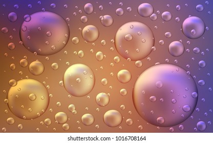 Light Blue, Yellow vector template with circles. Abstract illustration with colored bubbles in nature style. Pattern can be used as texture of water, rain drops.