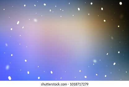 Light Blue, Yellow vector template with ice snowflakes. Decorative shining illustration with snow on abstract template. The pattern can be used for new year ad, booklets.