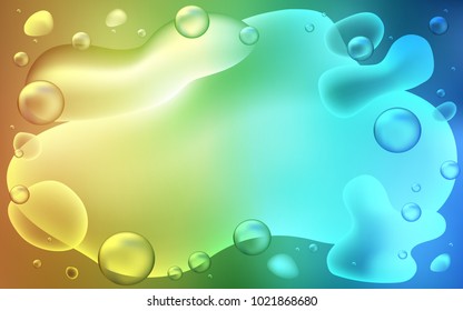 Light Blue, Yellow vector template with liquid shapes. A completely new color illustration in memphis style. A new texture for your  ad, booklets, leaflets.