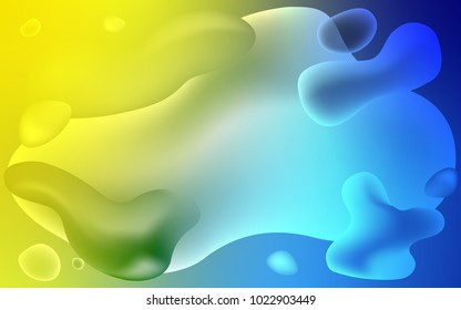 Light Blue, Yellow vector template with bubble shapes. A sample with blurred bubble shapes. A new texture for your  ad, booklets, leaflets.