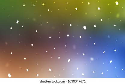 Light Blue, Yellow vector template with ice snowflakes. Modern geometrical abstract illustration with crystals of ice. The pattern can be used for new year leaflets.