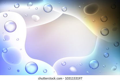 Light Blue, Yellow vector template with lines, ovals. Colorful abstract illustration with gradient lines. The elegant pattern for brand book.