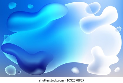 Light Blue, Yellow vector template with liquid shapes. Modern gradient abstract illustration with bandy lines. The elegant pattern for brand book.