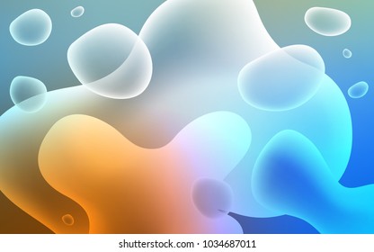 Light Blue, Yellow vector template with bent ribbons. Geometric illustration in memphis style with gradient.  New composition for your brand book.