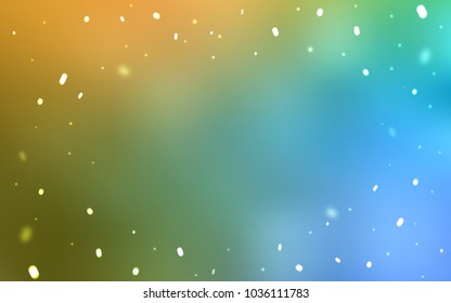 Light Blue, Yellow vector template with ice snowflakes. Decorative shining illustration with snow on abstract template. The pattern can be used for year new  websites.