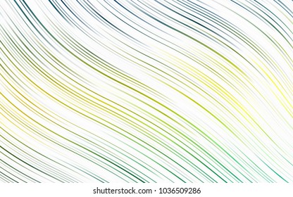 Light Blue, Yellow vector template with bent ribbons. Glitter abstract illustration with wry lines. Marble design for your web site.