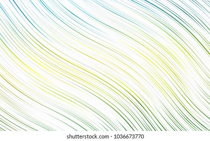 Light Blue, Yellow vector template with lava shapes. Modern gradient abstract illustration with bandy lines. Marble design for your web site.