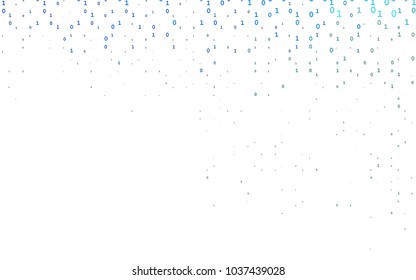 Light Blue, Yellow vector template with isolated numerals. Modern geometrical illustration with numerals. The pattern can be used for ad, booklets, leaflets of education.