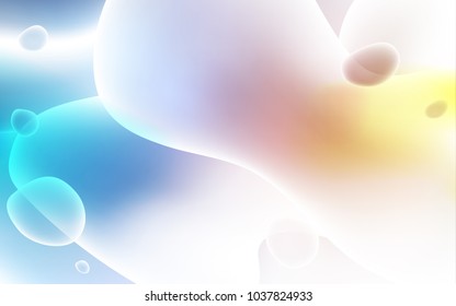 Light Blue, Yellow vector template with liquid shapes. Brand-new colored illustration in memphis style with gradient. Brand-new design for your ads, poster, banner.
