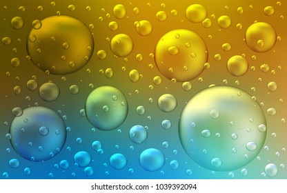 Light Blue, Yellow vector template with circles. Modern abstract illustration with colorful water drops. The pattern can be used for beautiful websites.