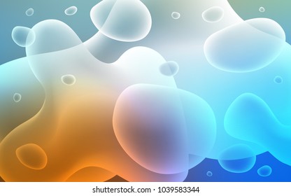 Light Blue, Yellow vector template with bubble shapes. A sample with blurred bubble shapes. The elegant pattern for brand book.