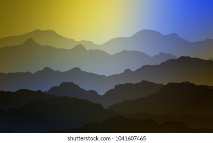 Light Blue, Yellow vector template with bent lines. Shining illustration, which consist of blurred lines, circles. Textured wave pattern for backgrounds.