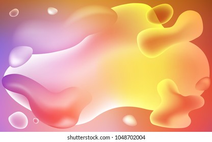 Light Blue, Yellow vector template with bubble shapes. Glitter abstract illustration with wry lines. The elegant pattern for brand book.
