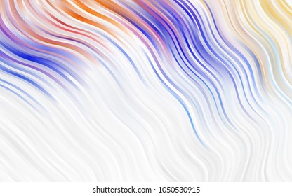 Light Blue, Yellow vector template with bent lines. Blurred geometric sample with gradient bubbles.  Marble design for your web site.