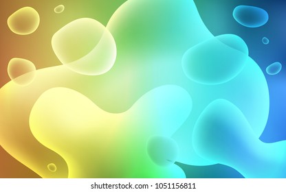Light Blue, Yellow vector template with bubble shapes. A completely new color illustration in memphis style. A completely new memphis design for your business.